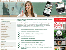 Tablet Screenshot of essential-training.co.uk